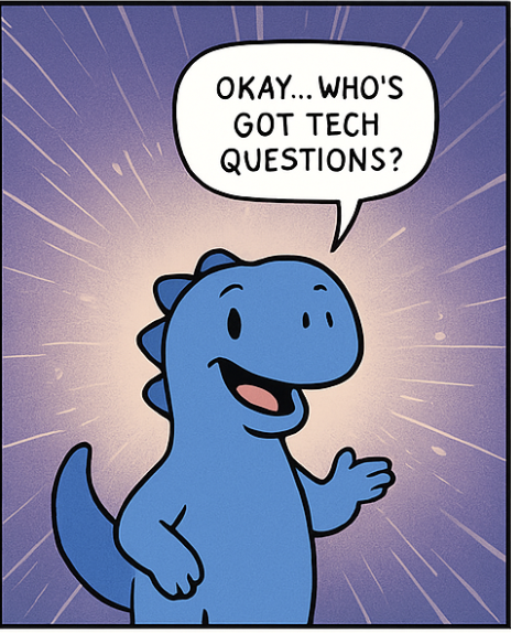 Quantasaurus helping with tech questions